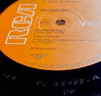 LP Vangelis: Beaubourg