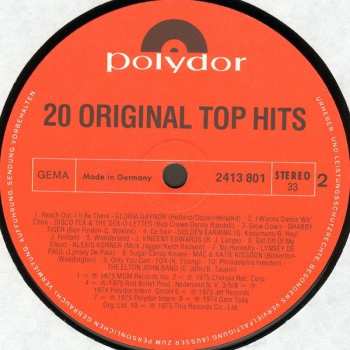 LP Various: 20 Original Top Hits 534449