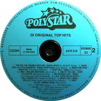 LP Various: 20 Original Top Hits