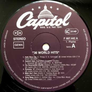 3LP/Box Set Various: 36 World Hits