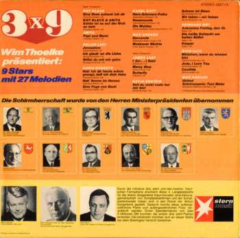LP Various: Wim Thoelke Präsentiert: 3x9 (9 Stars Mit 27 Melodien) 425446