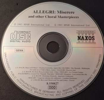 CD Various: Allegri: Miserere And Other Choral Masterpieces 298451