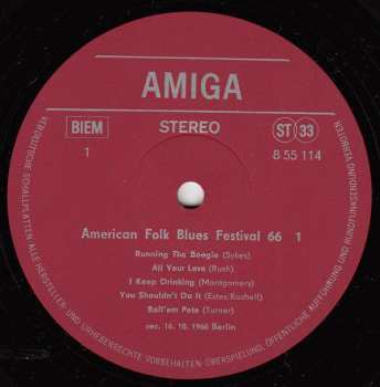 LP Various: American Folk Blues Festival 66 - 1 50410