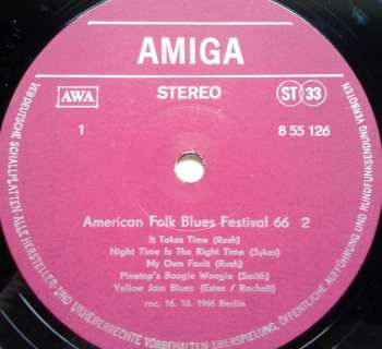 LP Various: American Folk Blues Festival 66 2 50411