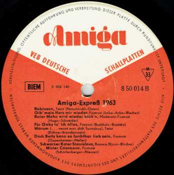 LP Various: Amiga-Express 1963 445658