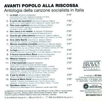 CD Various: Avanti Popolo Alla Riscossa - Antologia Della Canzone Socialista In Italia 522224