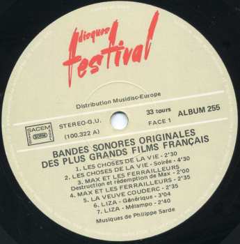 2LP Various: Bandes Sonores Originales Des Plus Grands Films Français