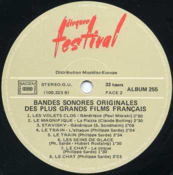 2LP Various: Bandes Sonores Originales Des Plus Grands Films Français