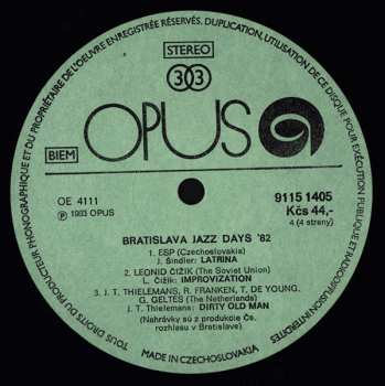2LP Various: Bratislava Jazz Days 1982 442890