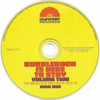 3CD/Box Set Various: Bubblerock Is Here To Stay Volume Two - The British Pop Explosion 1970-73 436880