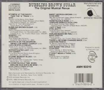 CD Various: Bubbling Brown Sugar - The Original Musical Revue (Original Broadway Cast Recording) 274506