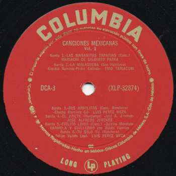 LP Various: Canciones Mexicanas Vol. 1 540911
