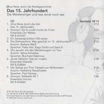 CD Various: Das 15. Jahrhundert - Die Meistersinger Und Was Sonst Noch War 244409