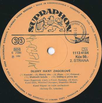 LP Various: Dluhy Hany Zagorové 130365