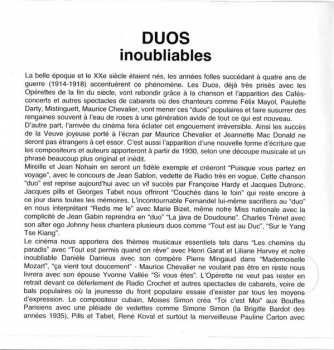 CD Various: Duos Inoubliables  22 Succès 312869