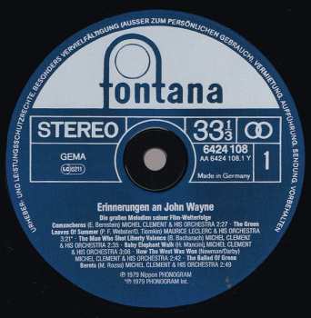 LP Various: Erinnerungen An John Wayne