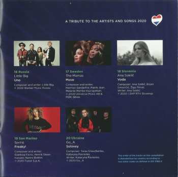 2CD Various: Eurovision 2020 - A Tribute To The Artists And Songs 11688