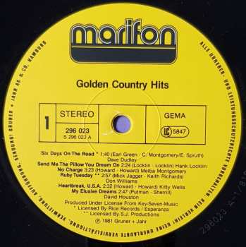 LP Various: Golden Country Hits 528563