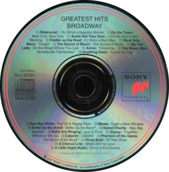 CD Various: Greatest Hits Broadway 540576