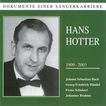 Various: Hans Hotter Singt Kantaten,arien & Lieder
