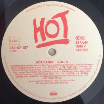 LP Various: Hot Dance Vol. 3 476894