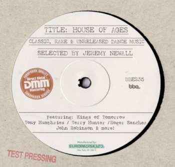 Album Various: House Of Ages (Classic, Rare & Unreleased Dance Music)