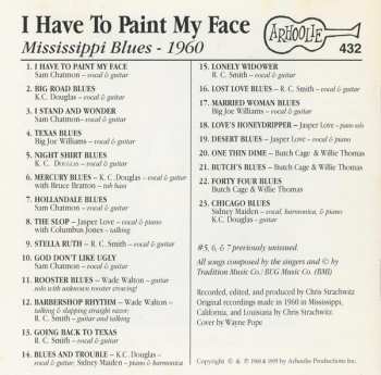 CD Various: I Have To Paint My Face: Mississippi Blues – 1960