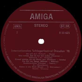 LP Various: Internationales Schlagerfestival Dresden '78 322418
