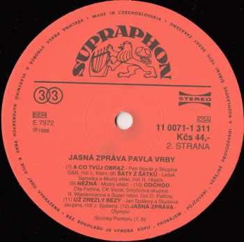 LP Various: Jasná Zpráva Pavla Vrby 43086