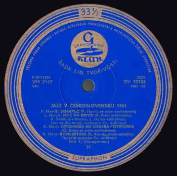LP Various: Jazz V Československu 1961 68955