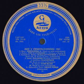 LP Various: Jazz V Československu 1961 68955