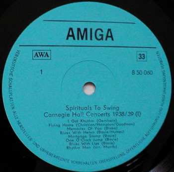 LP Various: Spirituals To Swing - Carnegie Hall Concerts 1938/39 1 + 2 (2xLP) 384782
