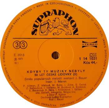 LP Various: Kdyby Ty Muziky Nebyly - 50 Let České Lidovky (II) 531791