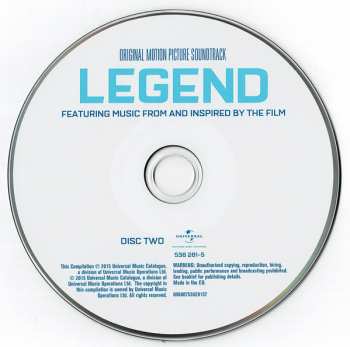 2CD Various: Legend (Original Motion Picture Soundtrack - Featuring Music From And Inspired By The Film) 46089