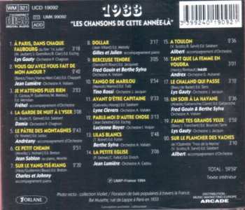 CD Various: Les Chansons de Cette Année-Là....1933 227012