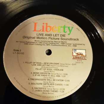 LP Various: Live And Let Die (Original Motion Picture Soundtrack)