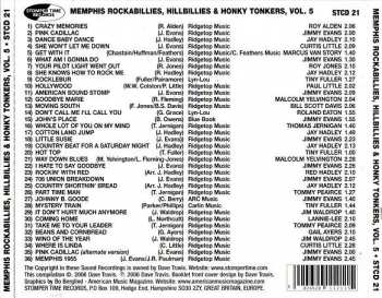 CD Various: Memphis Rockabillies, Hillbillies & Honky Tonkers Volume 5: Glo Lite Records 289886