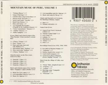 CD Various: Mountain Music Of Peru, Volume 1 328739