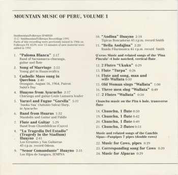 CD Various: Mountain Music Of Peru, Volume 1 328739