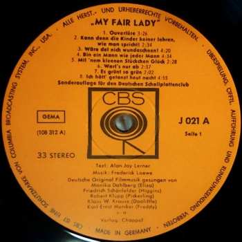 LP Various: My Fair Lady (Deutsche Original Filmmusik) 512341