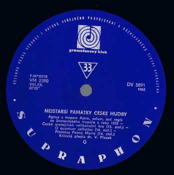 LP Various: Nejstarší Památky České Hudby 462110