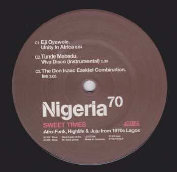 2LP/CD Various: Nigeria 70 (Sweet Times: Afro-Funk, Highlife & Juju From 1970s Lagos) LTD 75912
