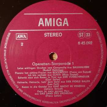 LP Various: Operetten - Starparade 1 366366