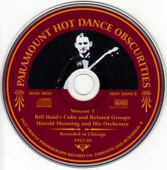 CD Various: Paramount Hot Dance Obscurities, Volume 1 (Recorded In New York 1927–1928) 