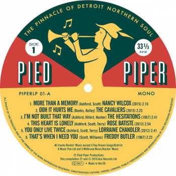 LP Various: Pied Piper (The Pinnacle Of Detroit Northern Soul) 133417