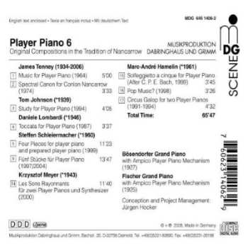 CD Various: Player Piano 6 • Original Compositions In The Tradition Of Nancarrow 495482