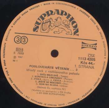 LP Various: "Posloucháte Větrník..."/3 (Mladý Rock Z Rozhlasového Pořadu) 42555