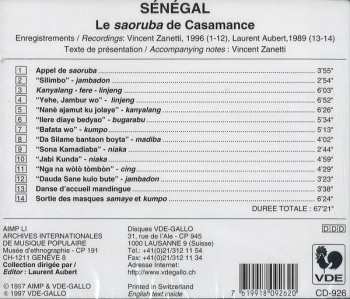 CD Various: Sénégal: Le Saoruba de Casamance  - The Saoruba From Casamance 126791