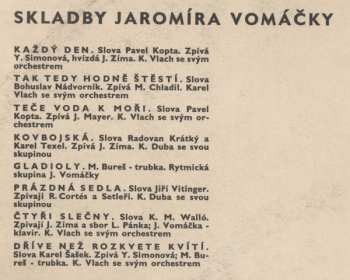 LP Various: Skladby Jaromíra Vomáčky 480602