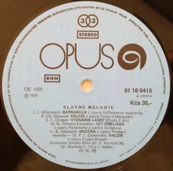 LP Various: Slávne Melódie 140837